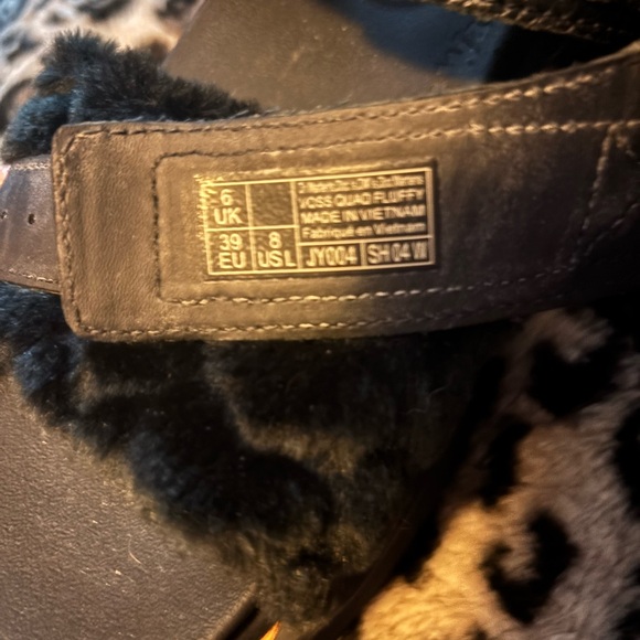 Dr. Martens Black Furry Platform Sandals - Picture 3 of 4